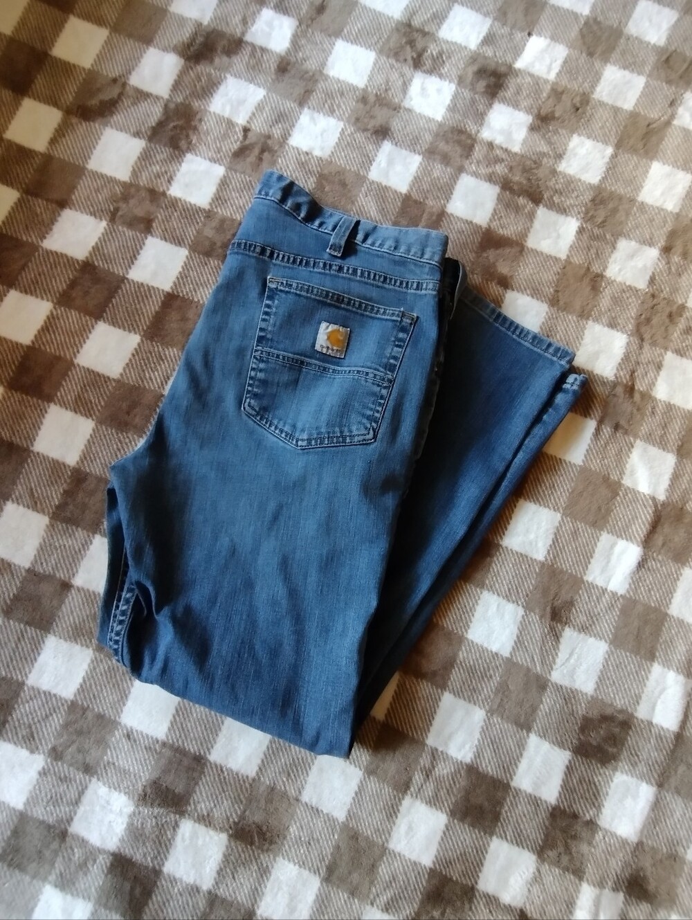 Carhartt Blue Straight-Leg Men's Jeans